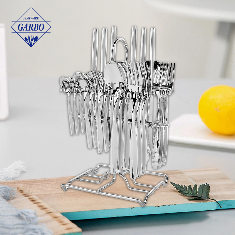 Stainless Steel Cutlery Sets Mirror Polish Tableware Restaurant Home Using Knife for Christmas Gift Decoration Flatware