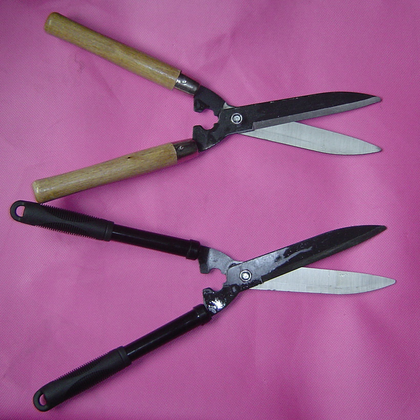 Light Yellow Color Plastic Aluminium Tube Handle Hedge Shear