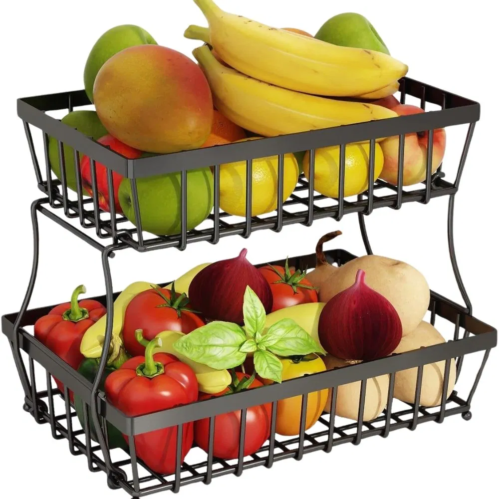 2-Tier Fruit Basket Countertop for Kitchen Mi27750