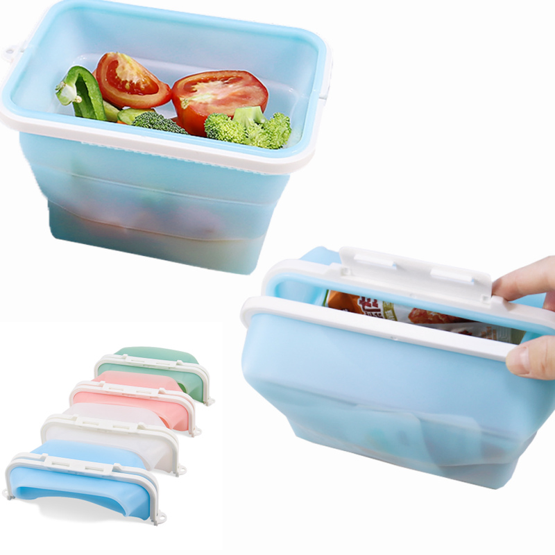 Kitchen Accessories Silicon Manufacturer Large Reusable Freezer Safe Collapsible Silicone Food Storage Bag