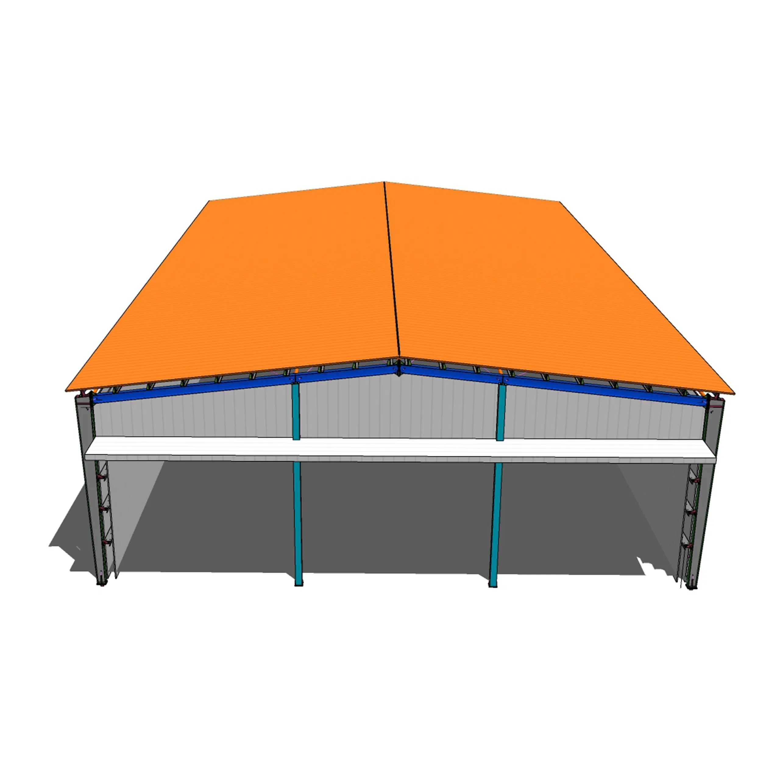 Heavy-Duty China Wholesale Customized ISO CE Steel Structure Building Material of Steel Structure Farm Warehouse Shed with Brick Wall