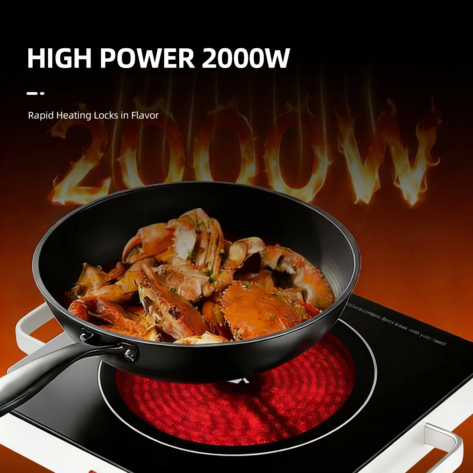 Kitchen Portable Stainless Steel 1 Burner Electric Ceramic Infrared Stove for Home