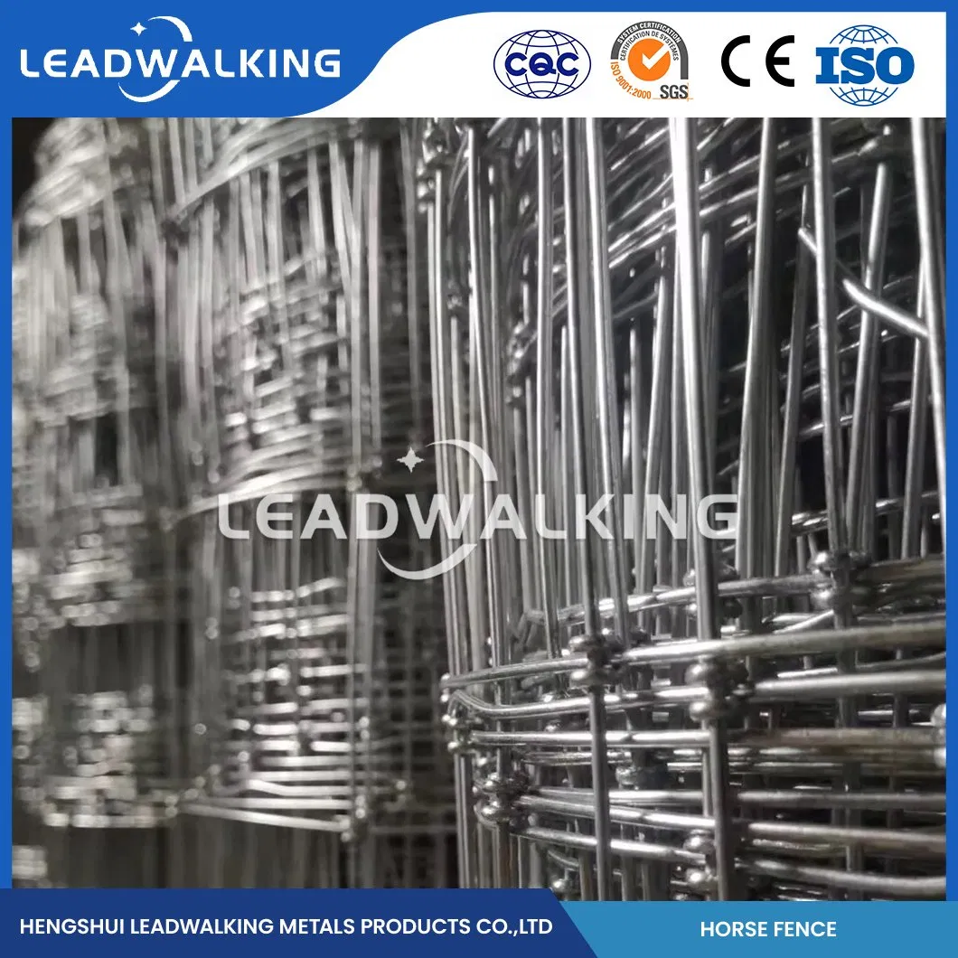 Leadwalking Wholesale Galvanized Corral Cattle Fence Panels Manufacturers Knoted Wire Mesh Fence Safety Wire Fencing for Field Farm Horses
