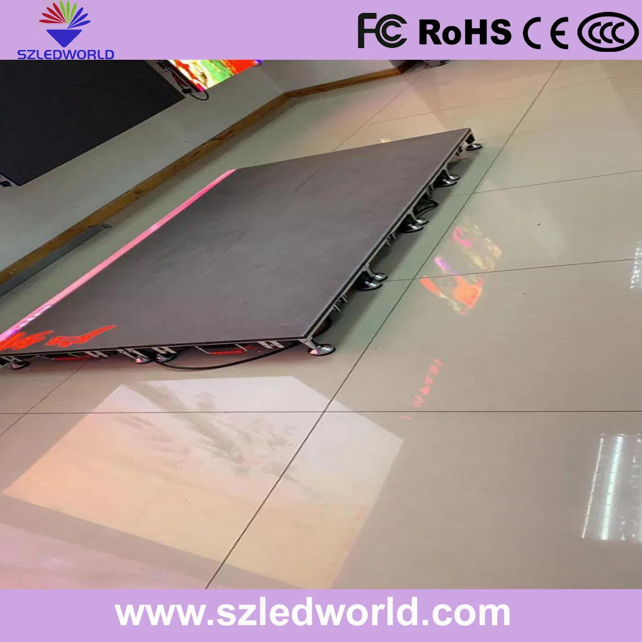 Interactive Dancing Floor LED Display Screen Panel Board 500 X 1000mm Cabinet