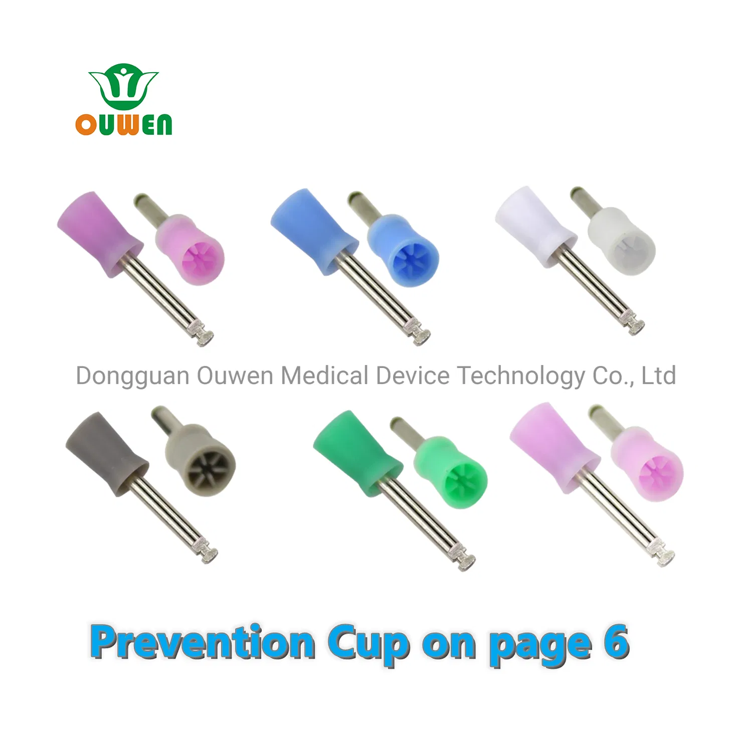 Dental Latch Type Rubber Tooth Polishing Prophy Cup for Low-Speed-Handpiece-Oral-Hygiene