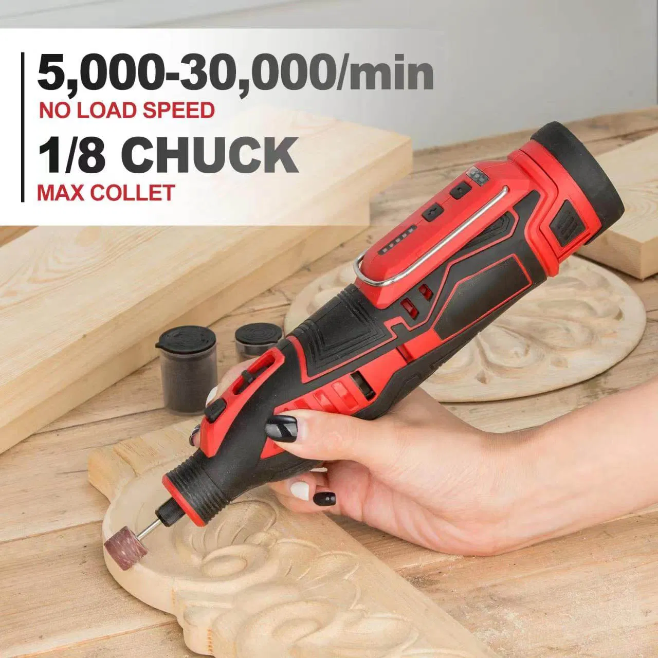 Variable Speed Rotary Tool Kit Mini Grinder with Attachment Ideal for Variety of Crafting and DIY Projects Sanding Cutting