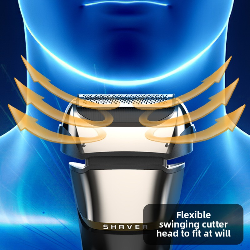 Travel Portable Smart Digital Display Electric Shaver Men's Reciprocating Shaving Razor