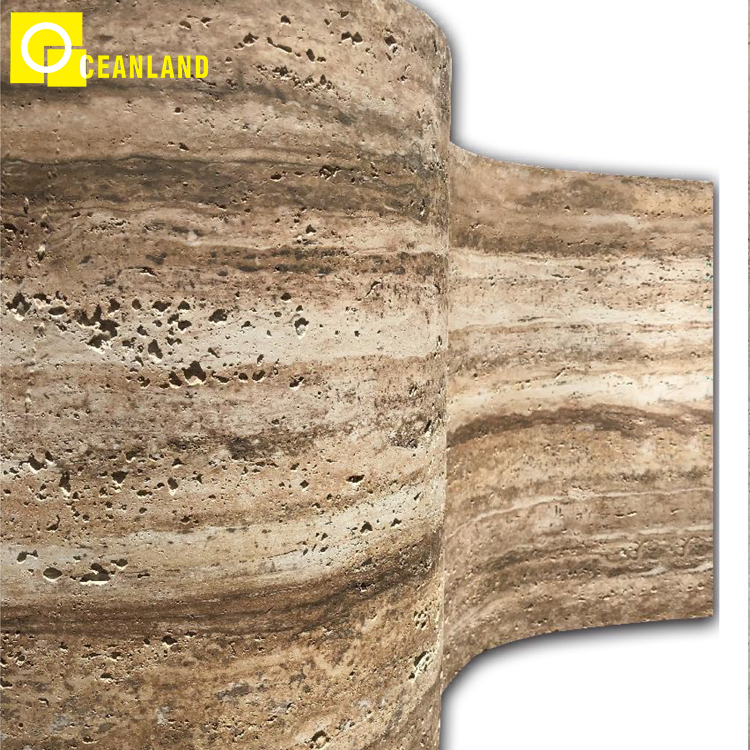 3D Uneven Travertine Flexible Waterproof Mcm Cultural Stone Brick Soft Tiles Wall