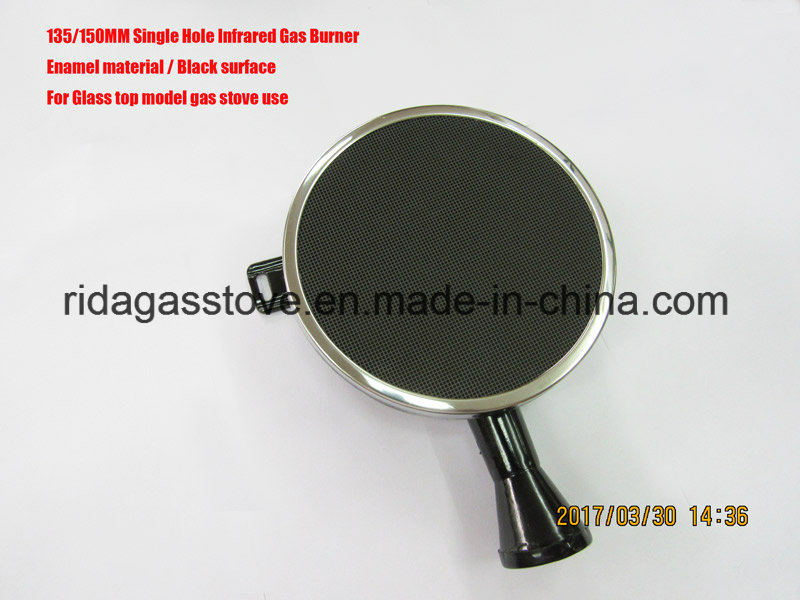 Low Price Infrared Double Burner Tempered Glass Tabletop Gas Cooker