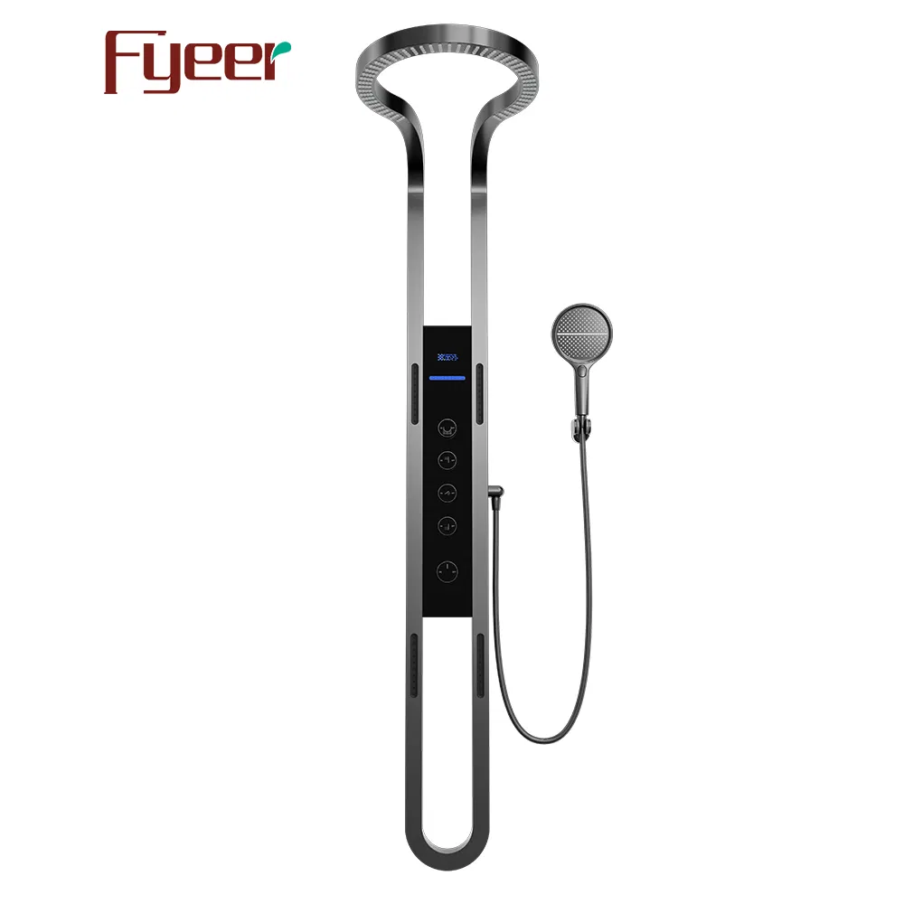 Fyeer Gun Grey 304ss Digital Sprinkler Shower System Panel