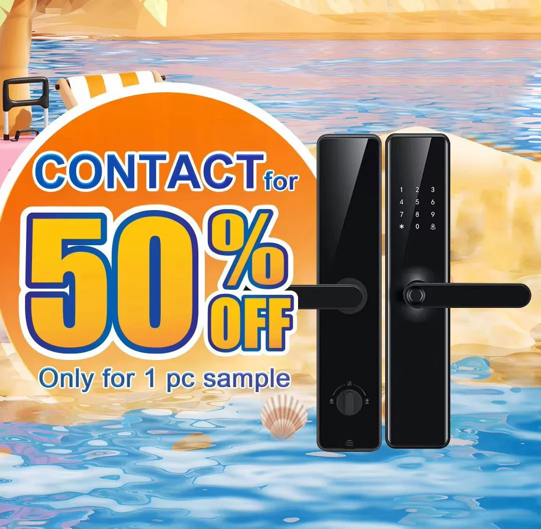 French Voice Speaker WiFi Remote IC Card Tuya WiFi Remote Control Ttlock APP Fingerprint NFC Smart Home Door Lock