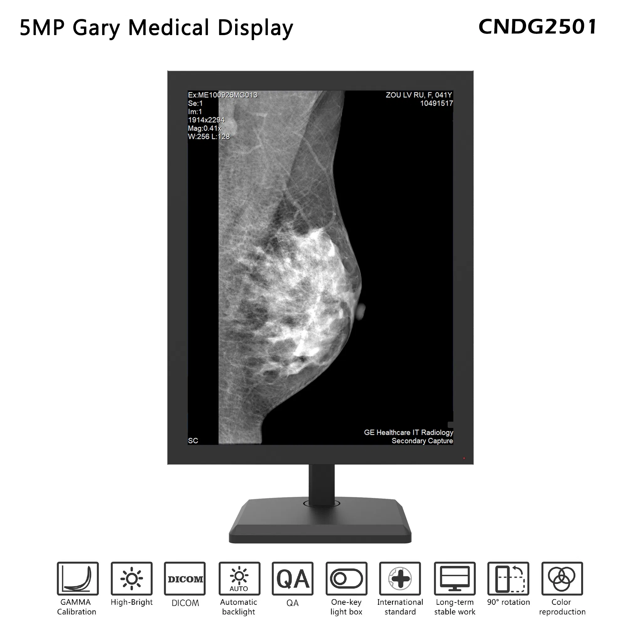 Factory Customize 5MP 21.3 Inches Images Diagnostic Grey Medical Display