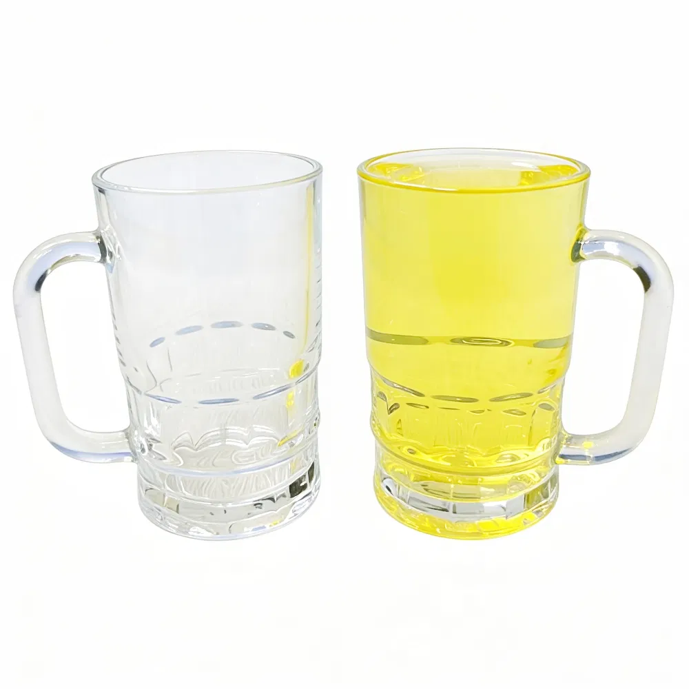 335ml Classic Handle Sodium-Calcium Glass Beer Mug for Daily Drinking