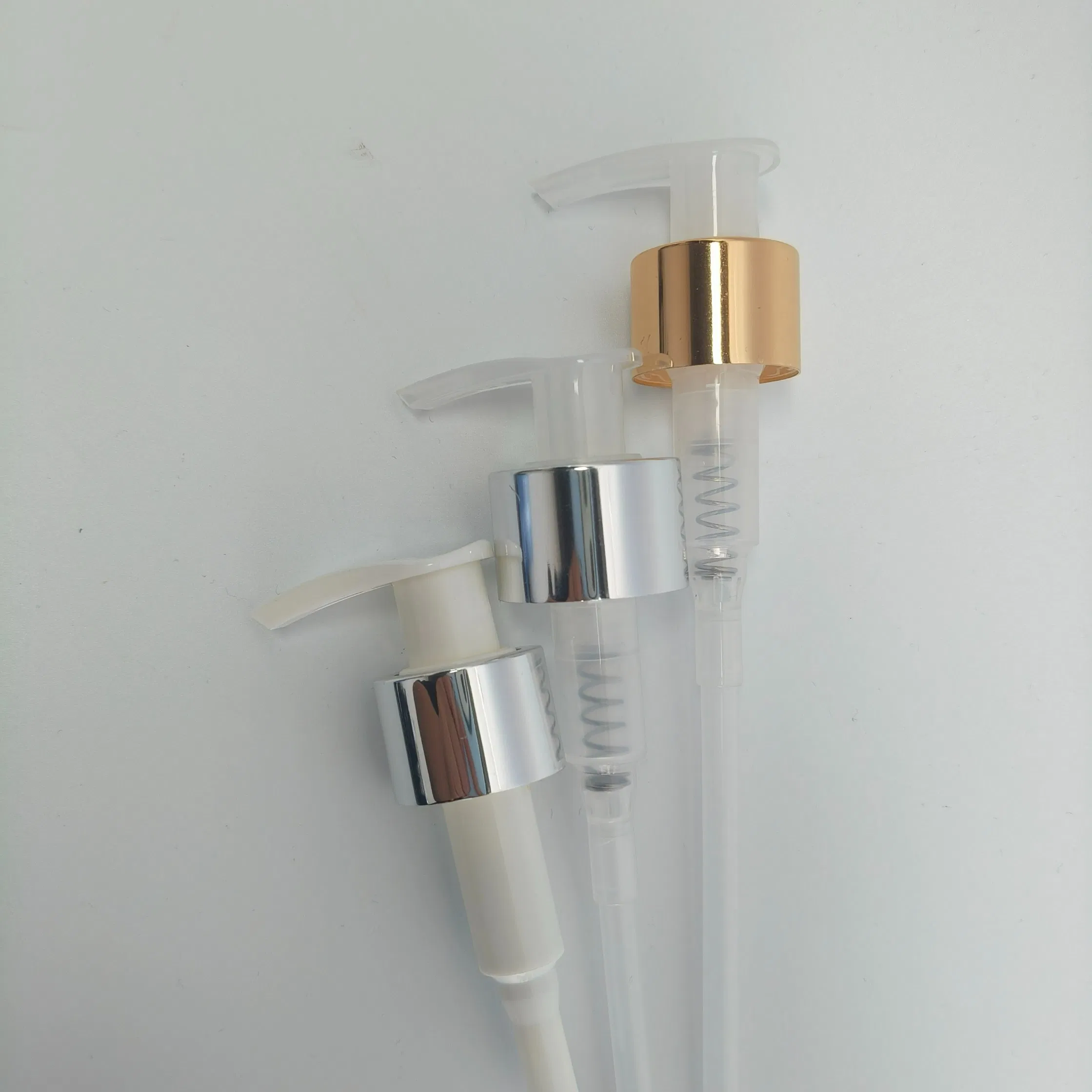 China Factory Lotion Dispenser Pump Gold Aluminium Lotion Pump