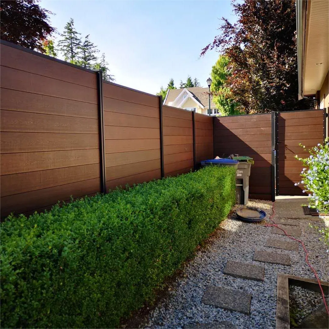 Customized Black Powder Coated Aluminum WPC Fence
