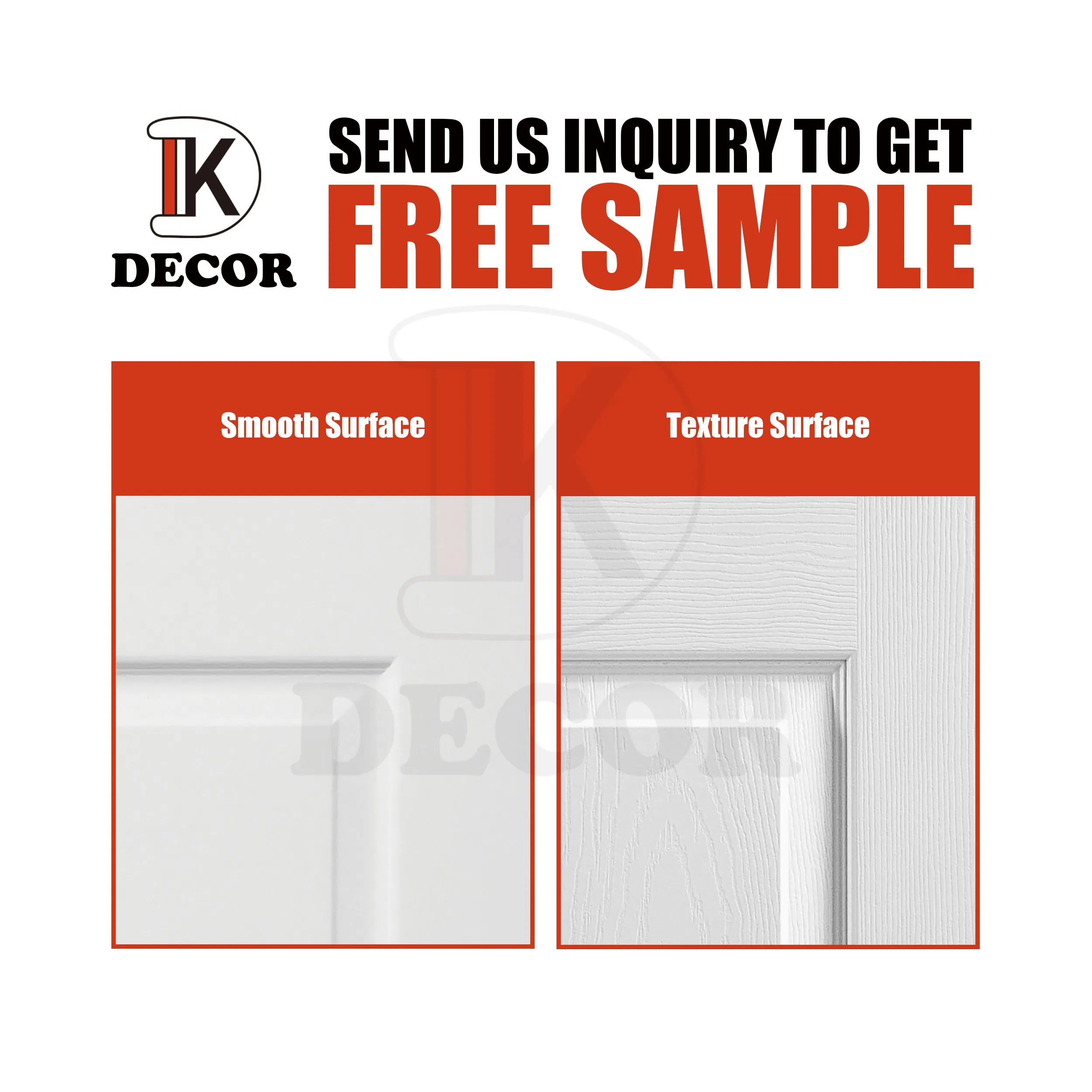 Cheap Price 5 Panel Internal White Primed Wooden HDF Door