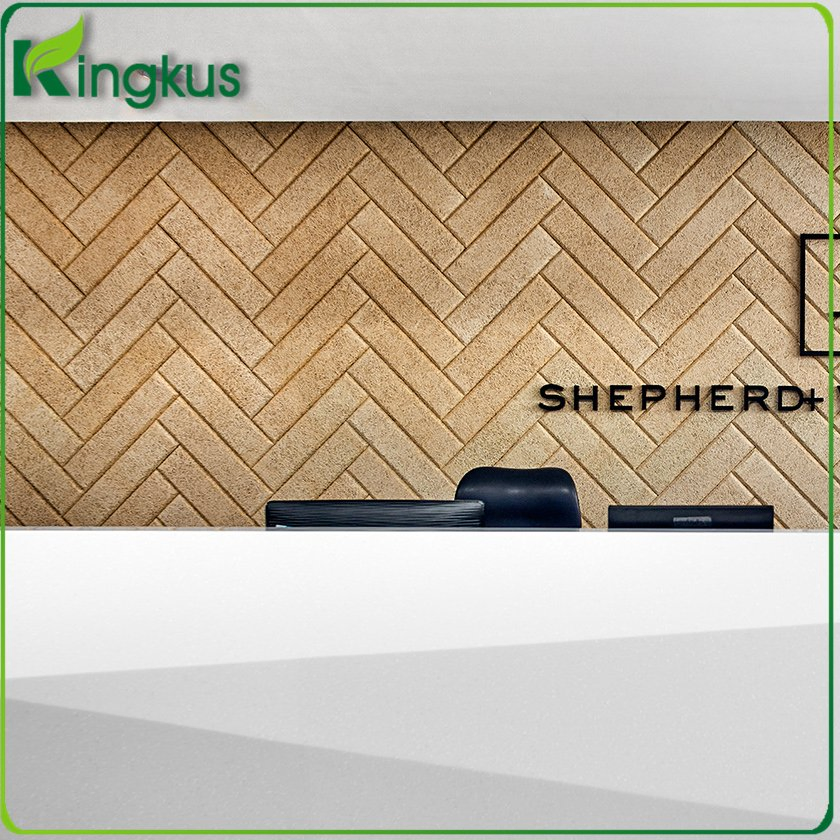Rectangle Design Decoration Wood Wool Acoustic Ceiling Board