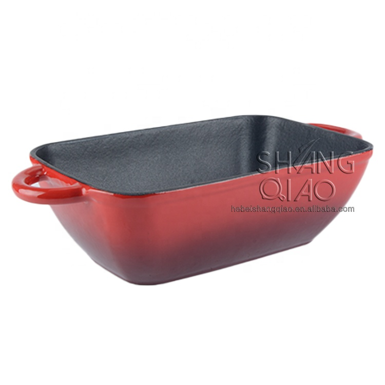 Чугунная эмалированная жаровня-гриль с крышкой