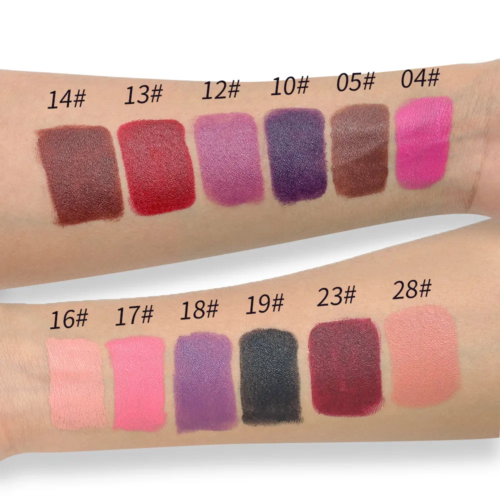 OEM 12 Color Matte Mist Lipstick Pen Waterproof Gold Lip Liner 2 in 1 Set Makeup