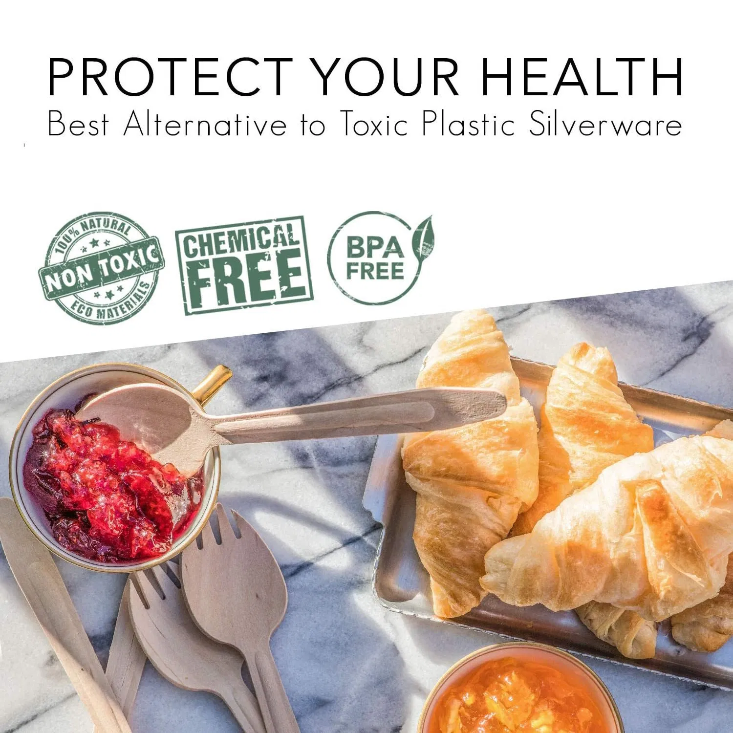 Disposable Wooden Mini Forks Small Sporks Cutlery Compostable Forks