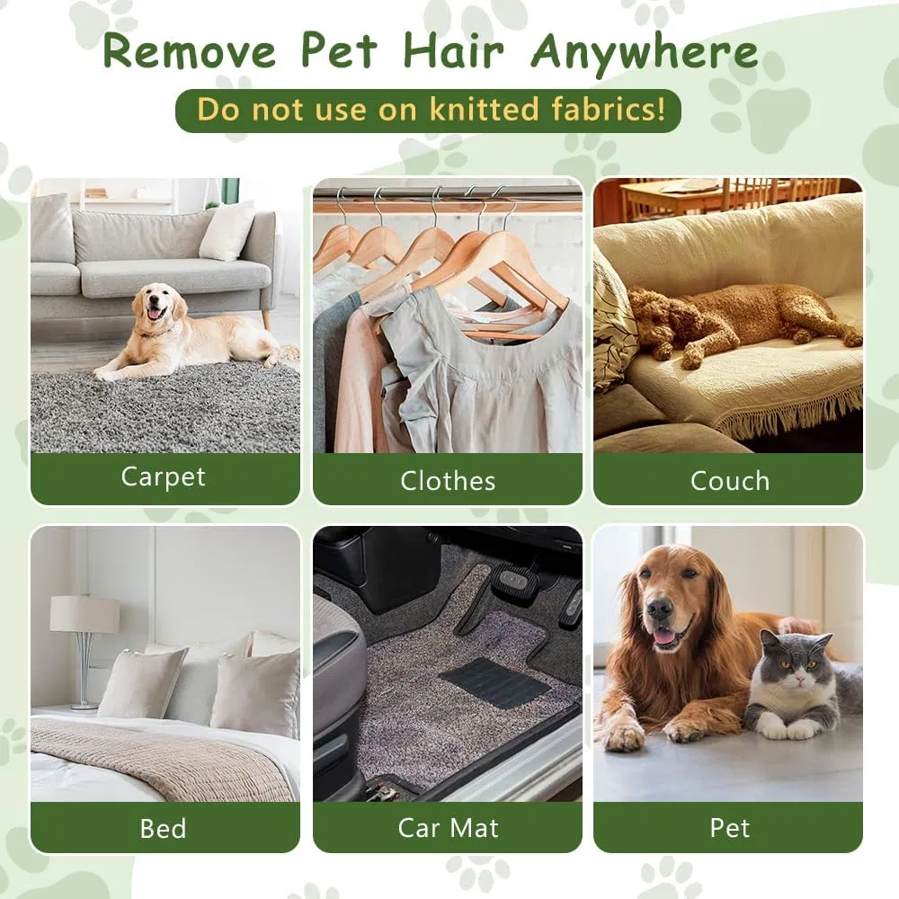 Reusable for Pet Hair Remover Roller Dog & Cat Self-Cleaning Tool No Adhesive Needed Grooming Tool Type