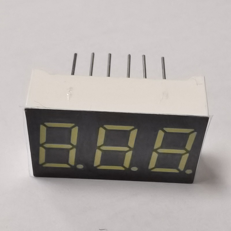 Super Bright Red 3 Digit 7 Segment LED Display Common Anode 0.36"for Temperature/Humidity Indicator