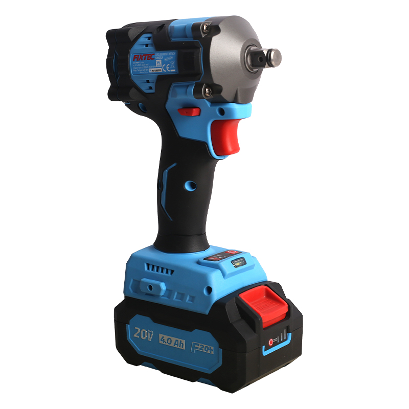 Fixtec High Torque Industrial Wrench 1/2 Inch 20V Impact Wrench Heavy Duty Cordless Brushless