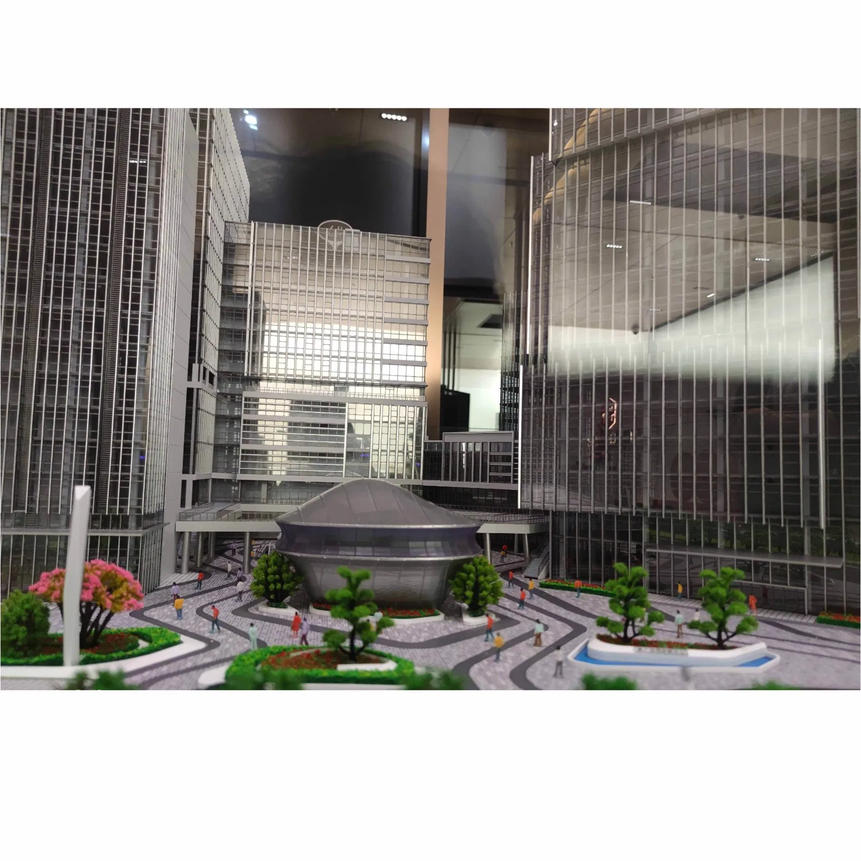 3D High-Quality Commercial Building Scale Model with Lighting Display