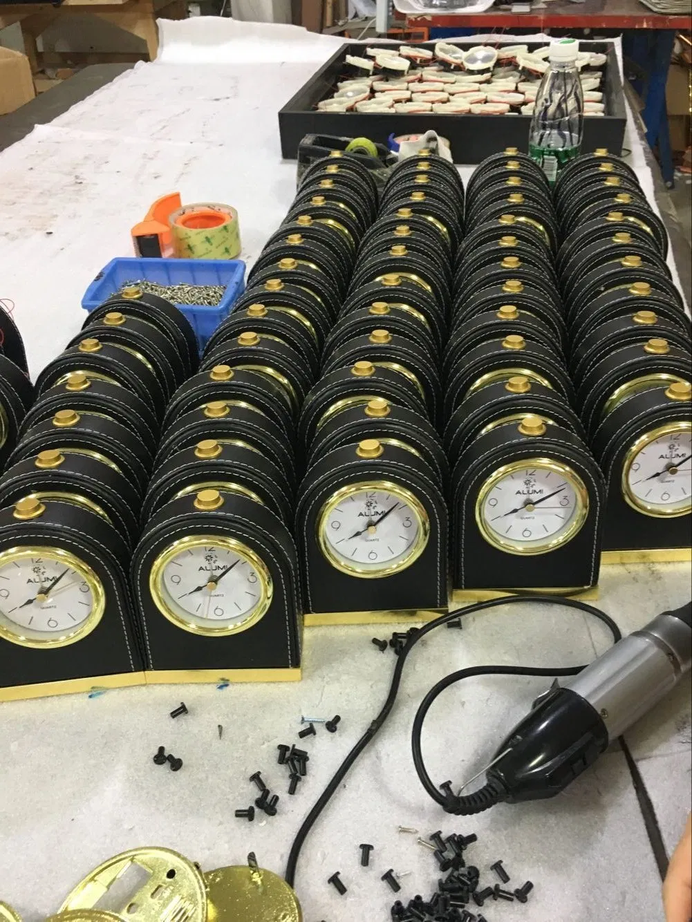 Alumi Table Wooden Alarm Clock for Hotel