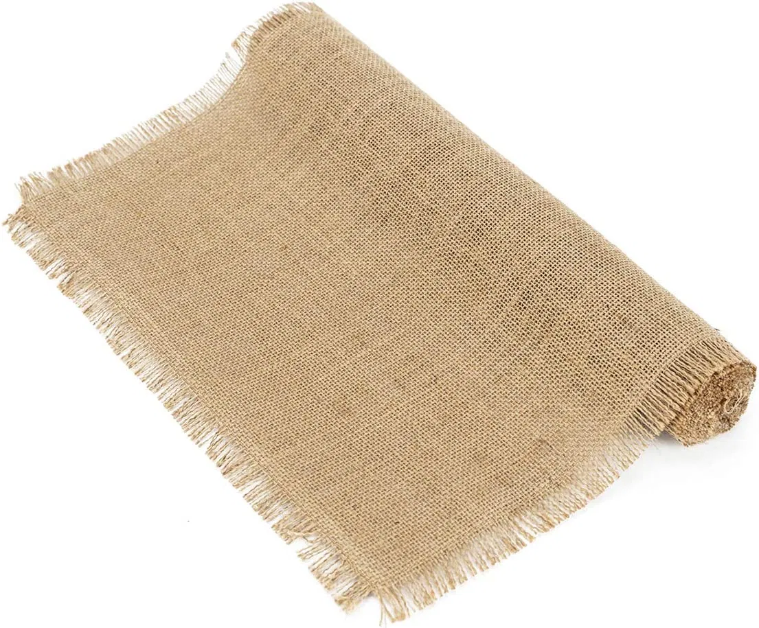 Tassel 12X108inch Natural Jute Fiber Table Runner