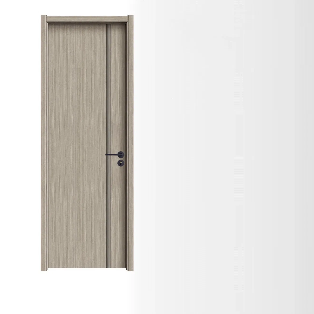 High-Quality Flame-Retardant (B1 Class) Interior WPC Door for Residential Buildings