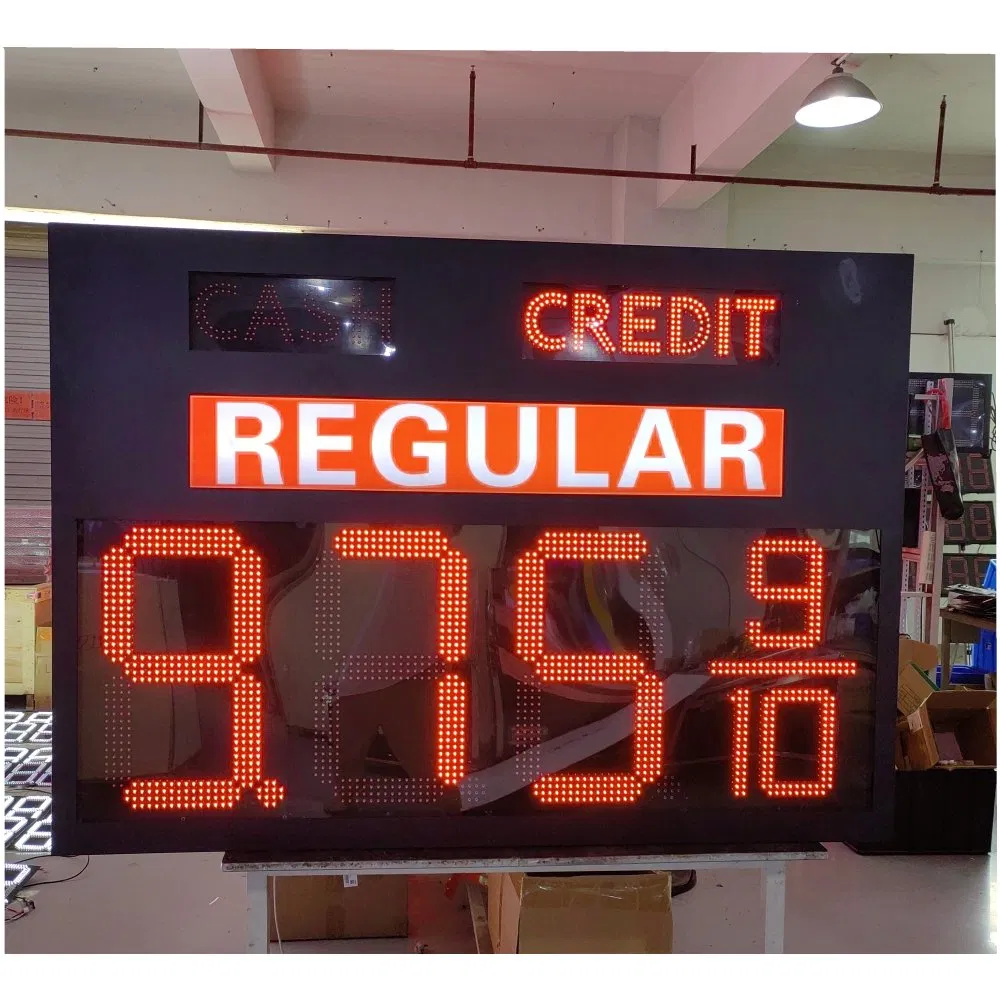 Manufacturer 7 Segments LED Display Remote Control LED Digital Gas Price Sign for Petrol Station Gas Price Display 8~48inch