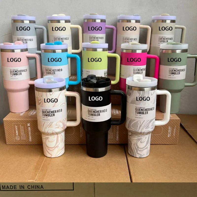 40 oz Tumbler with Handle Double Wall Vacuum Insulated 304 Stainless Steel Hot Selling 40 oz Camping Classic Mugs Mug Tumbler