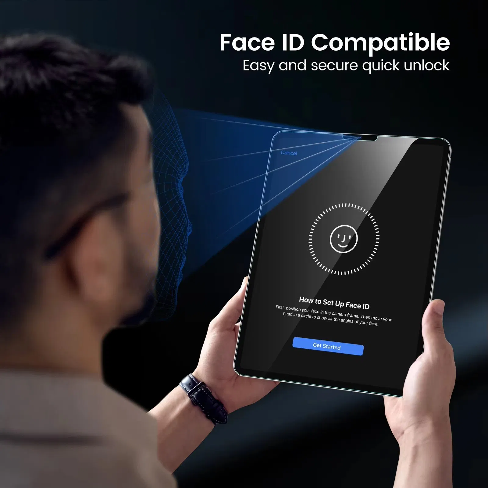 Защитное стекло для планшета Vazotel, антиударное, маслостойкое