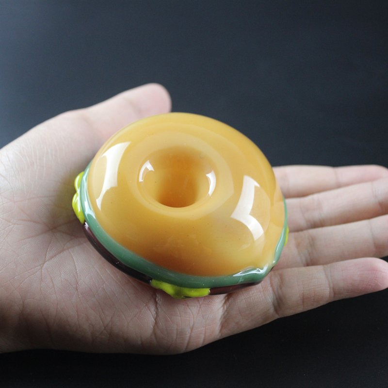 Hamburger Shape Glass Smoking Bubbler for Wholesale