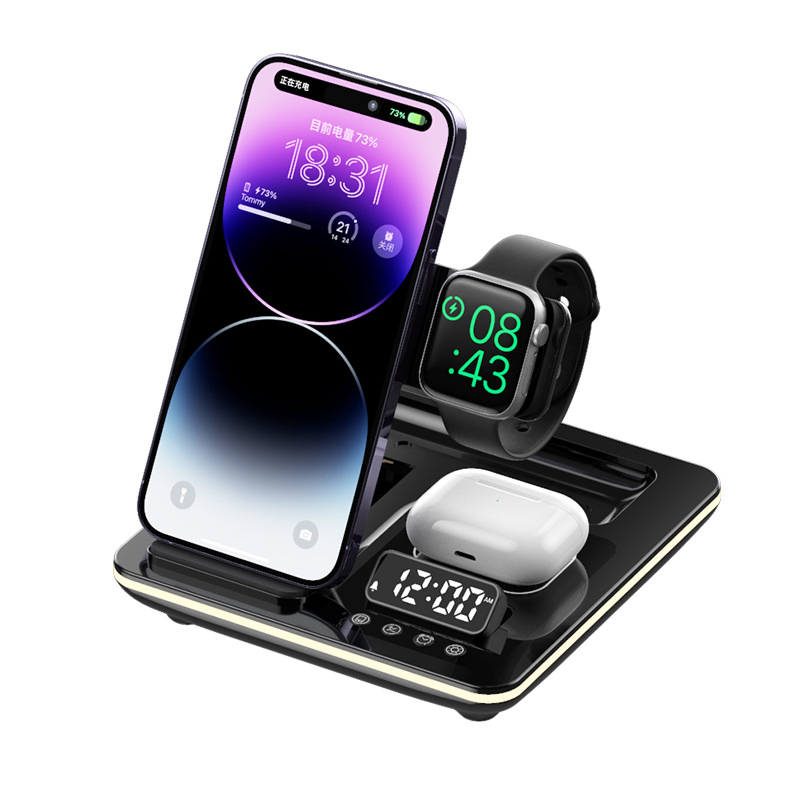 Беспроводная зарядная станция 3 в 1 для iPhone, Apple Watch и AirPods