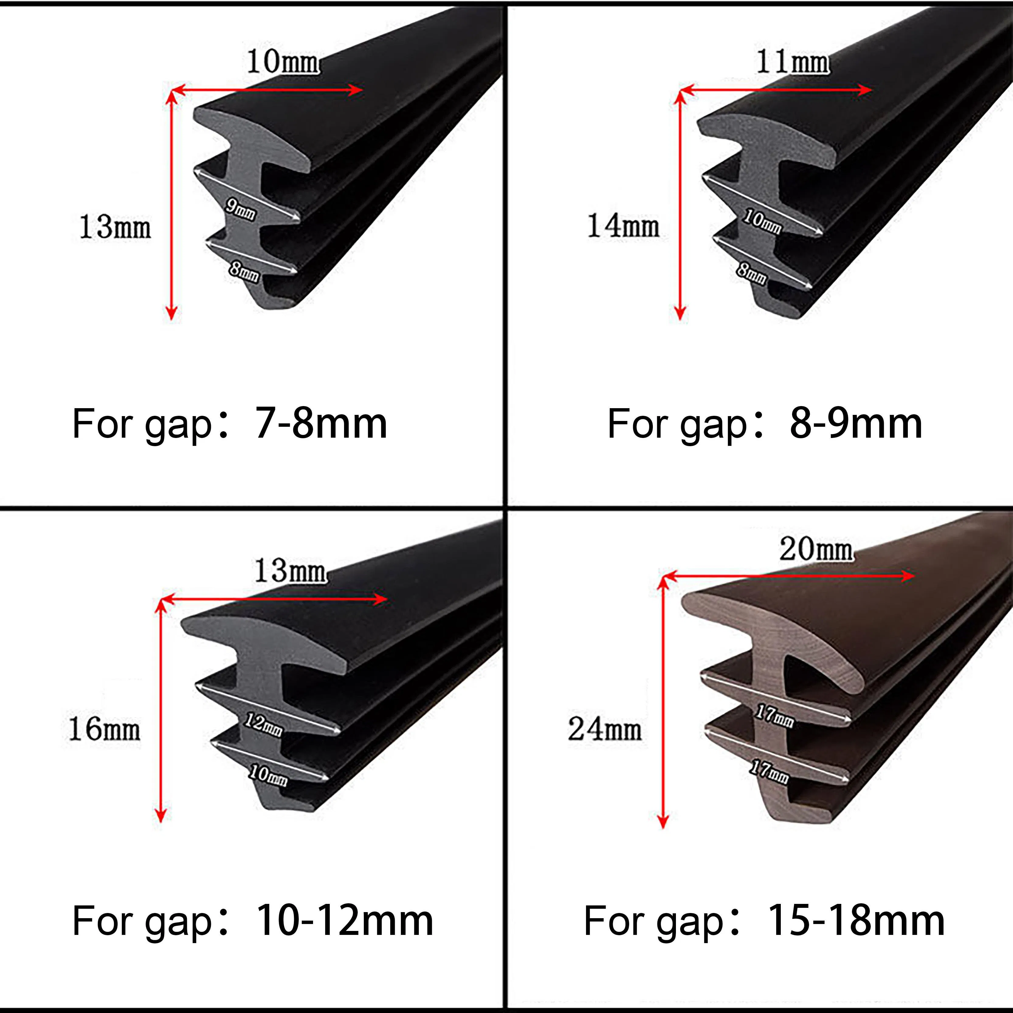 Glass Curtain Wall EPDM Rubber Wedge Seal Aluminium Door Seal
