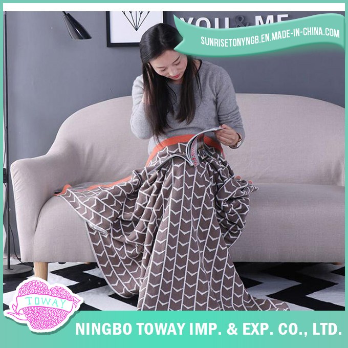 Chinese Wholesale 100% Organic Cotton Baby Throw Blanket Knitted