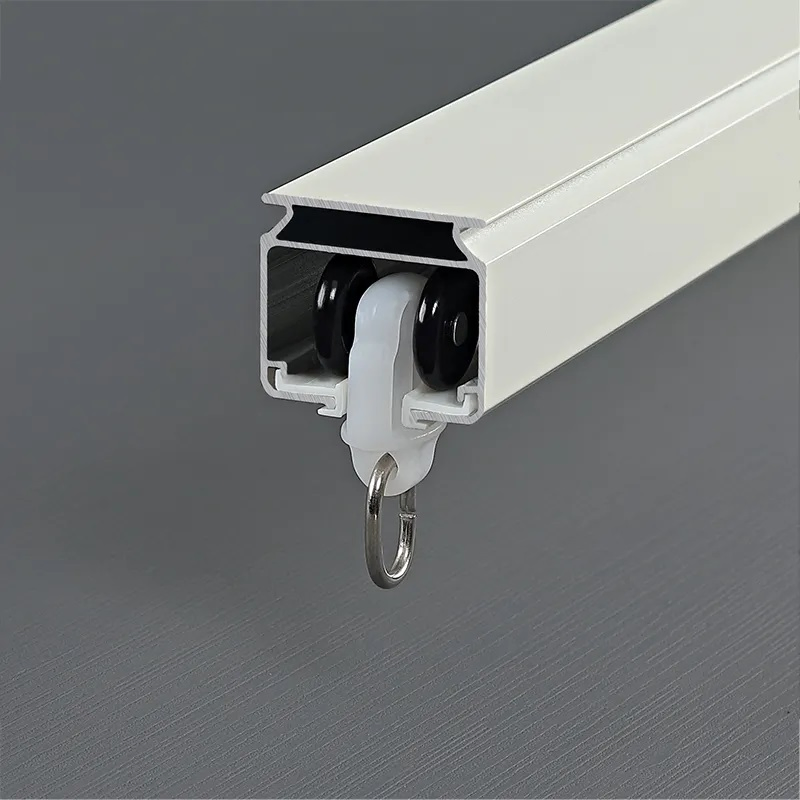 Hidden Mini Ultra-Thin Metal Pulley Straight Curtain Track Ceiling Installation Curtain Track