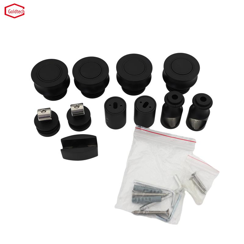 Matt Black Stainless Steel Shower Glass Sliding Door Roller System Hardware