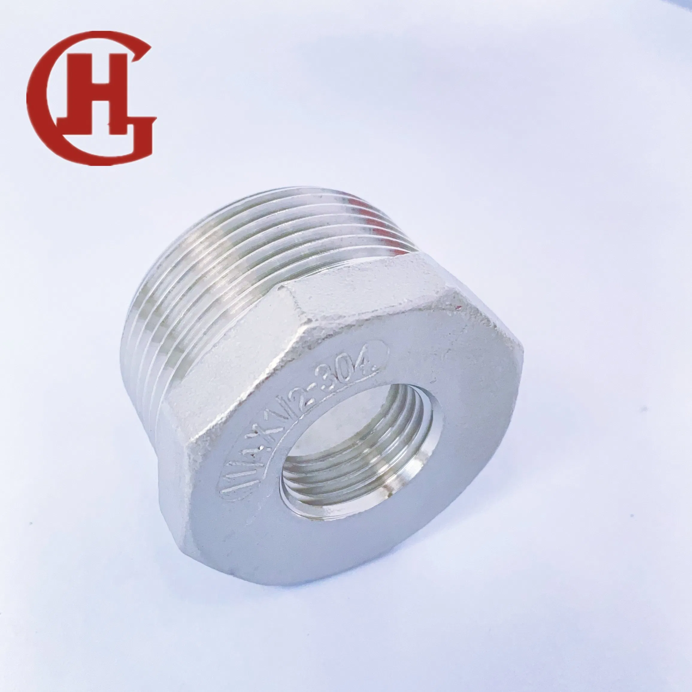304 Stainless Steel Pipe Fiiting Hexagon Bushing Threaded Pipe Fitting
