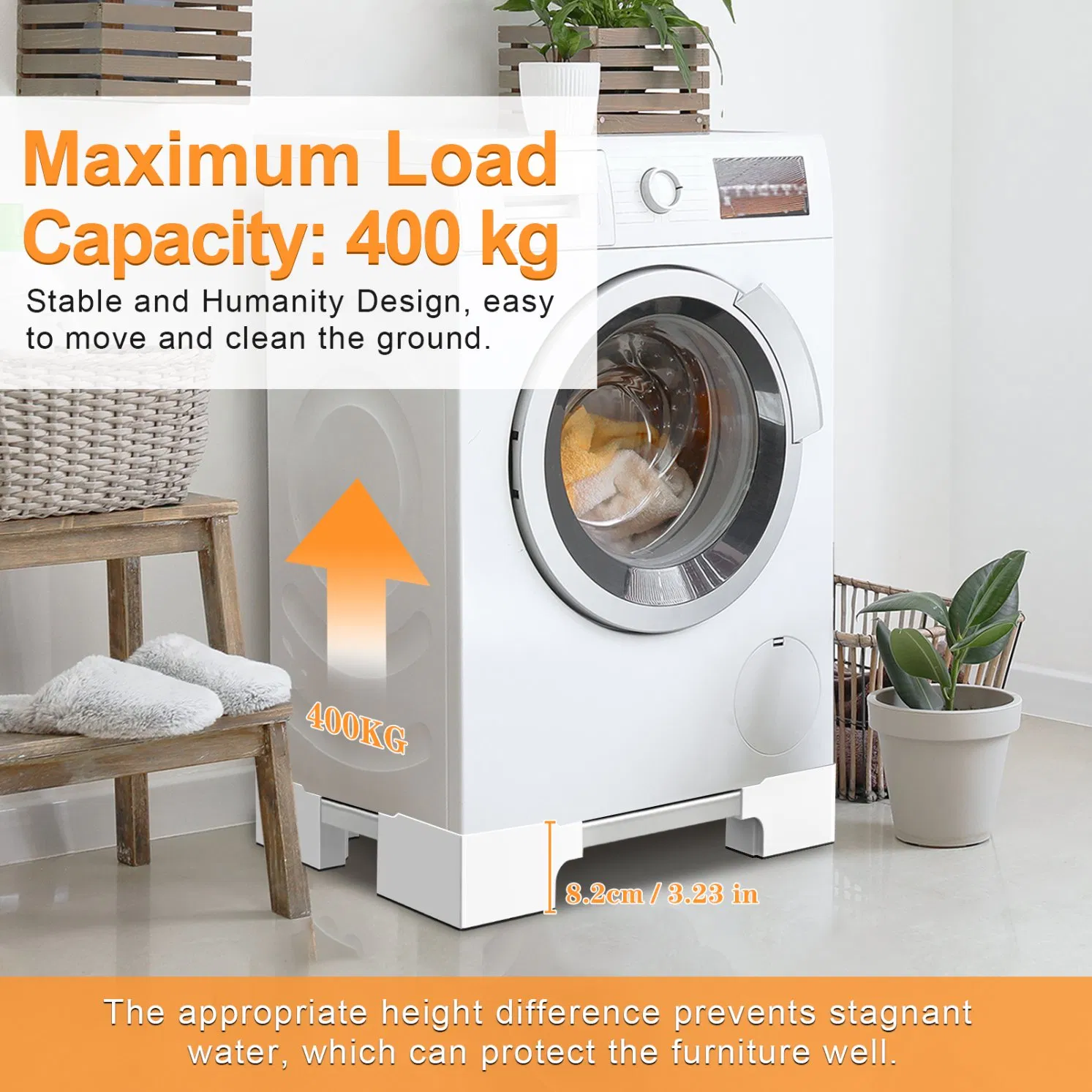 Plastic Bracket Fridge Movable Stand Washer Washing Machine Base