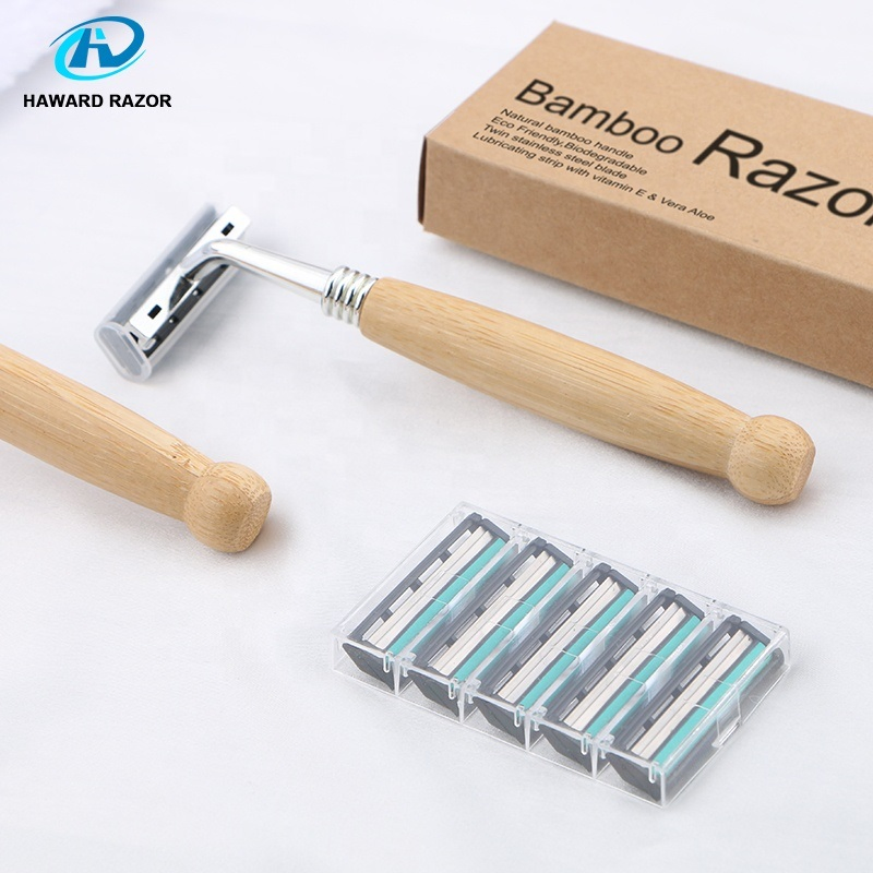 High Quality Hotel Bamboo Razor Twin Blade Disposable Men Shaving Razor