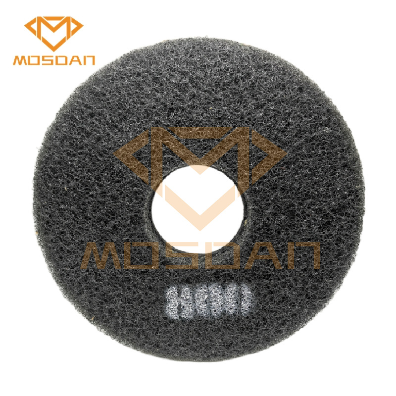 9 Inch Sase Xenith Fiber Sponge Black Diamond Floor Maintenance Polishing Pads for Concrete