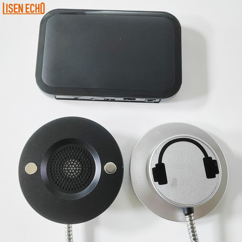 Wholesale Single Cup Auto Play Handset Earphones with Stainless Steel Conduit and Magnetic Wall Mount for Museums