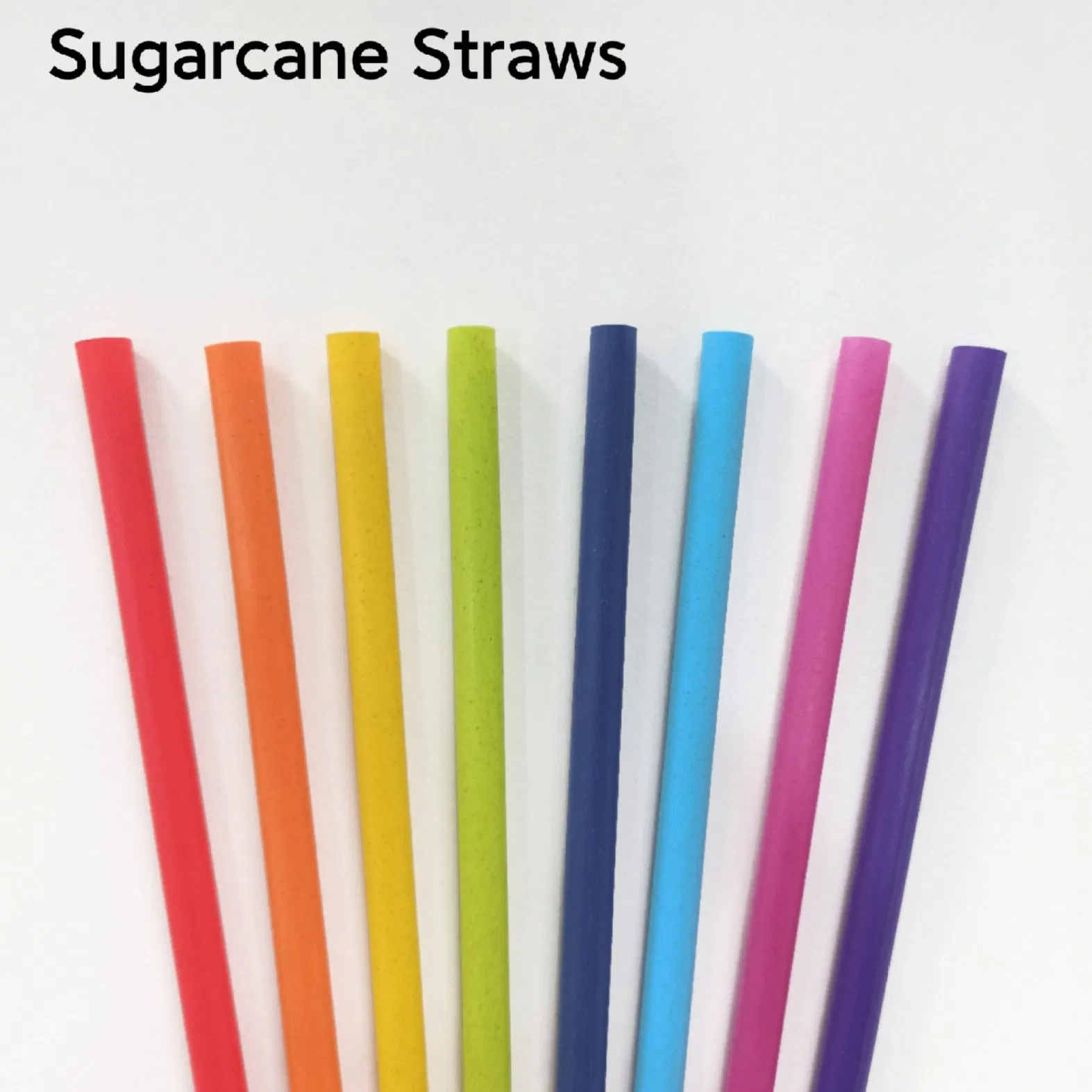 Colorful Biodegradable Sugarcane Straw for Camping Drink