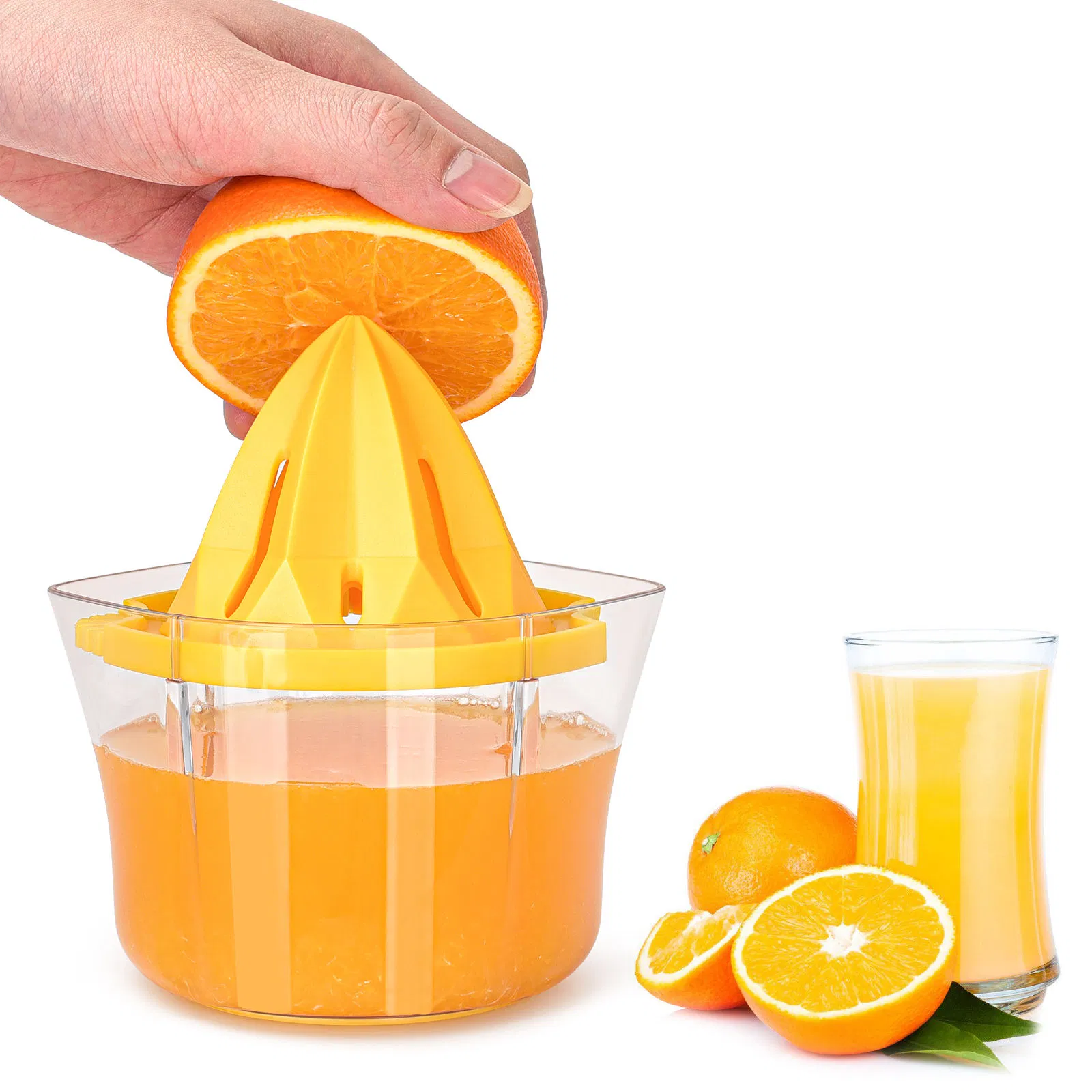 Citrus Orange Juicer Manual 5 in 1 Multifunctional Portable Hand Press Squeezer Lemon Juicer with Built-in Strainer and Grater