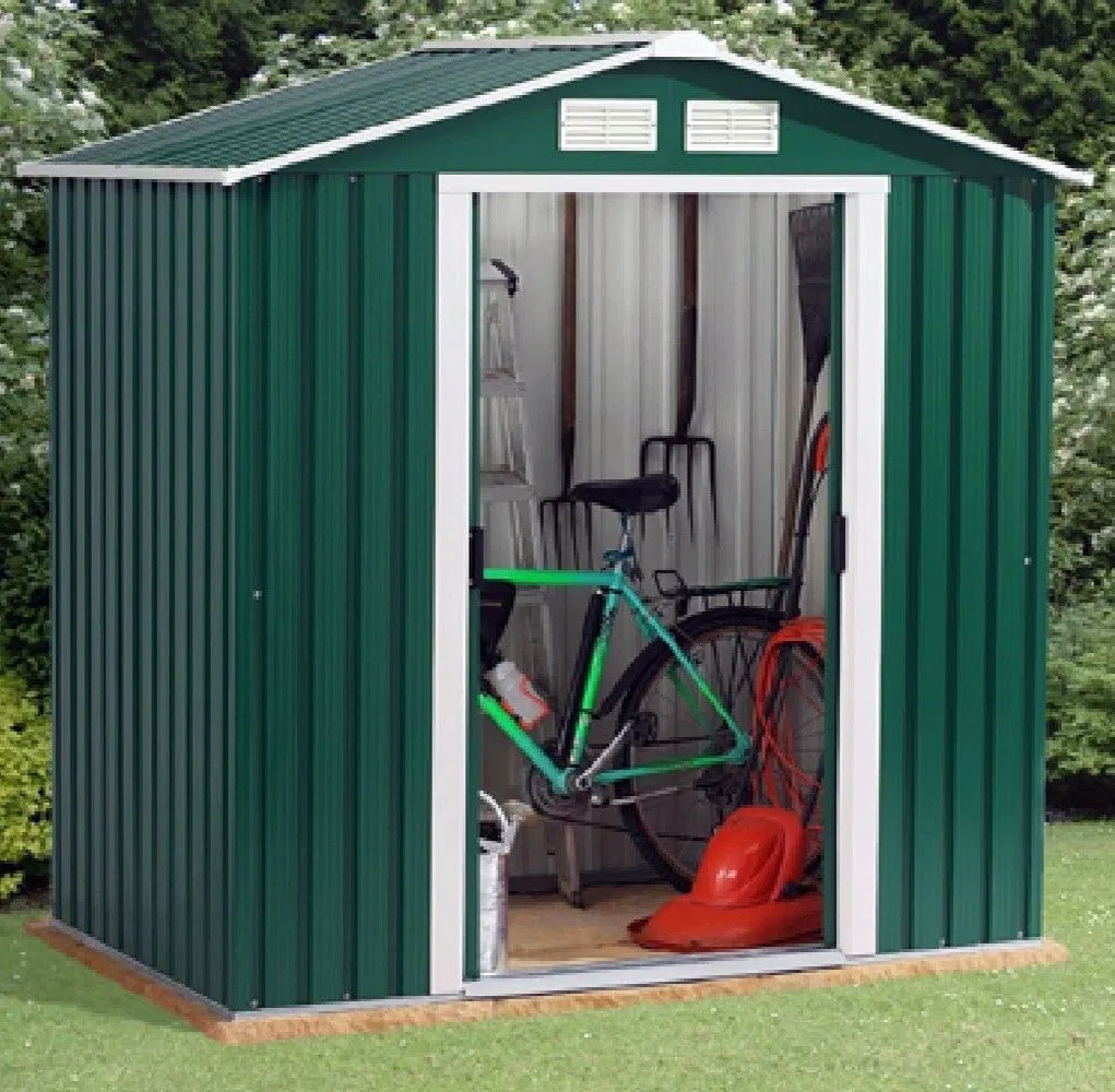 6 FT. W X 4 FT. D Yardmaster Outside Metal Garden Tool Shed