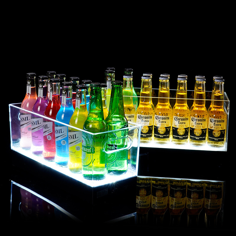 24 Bottles LED Plastic Ice Bucket for Promotional