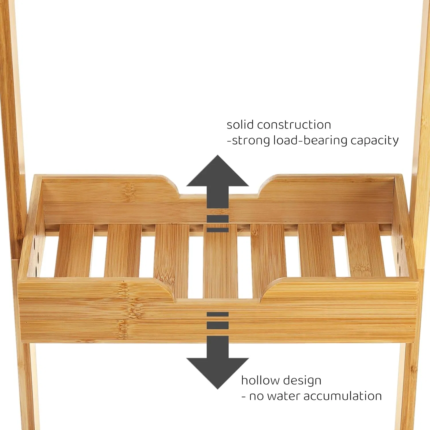 Bamboo Household Bathroom with Wheels, Washing and Care Products, Three-Layer Storage Rack